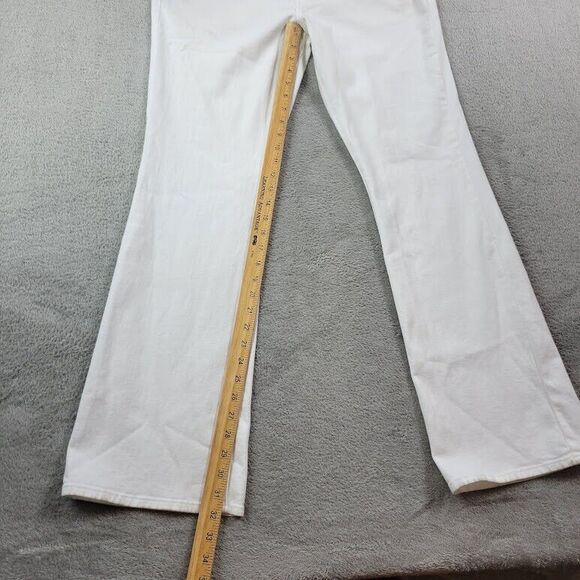 7 For All Mankind Jeans Women 32x32 White Original Bootcut Wide Baggy Y2K Skater - Picture 4 of 16
